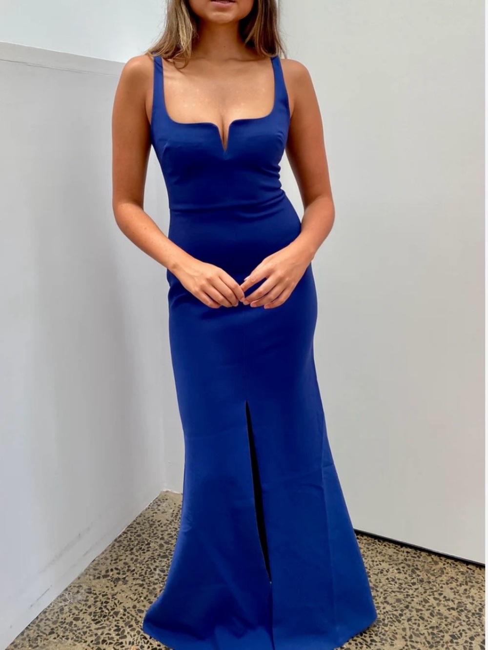 Likely Royal Blue Sleeveless Maxi Dress Size 6 Formal Wedding Guest